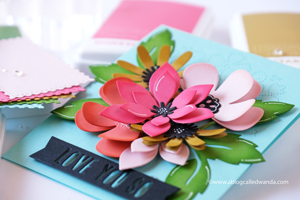 Concord & 9th Color Collection. Concord & 9th ink pads and matching cardstock. Concord & 9th Fresh Cut Florals dies, handmade paper flowers, card ideas, Stitched Blooms, Floral card. Wanda Guess