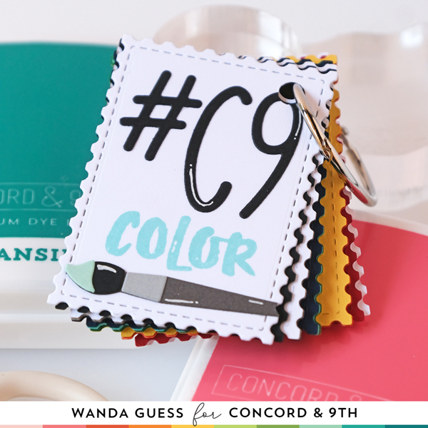 Concord & 9th Color Collection. Concord & 9th ink pads and matching cardstock. Cardstock swatch book! Crafty Turnabout Stamps. Crafty Dies and Tall Type alpha. Make your own swatches. Wanda Guess