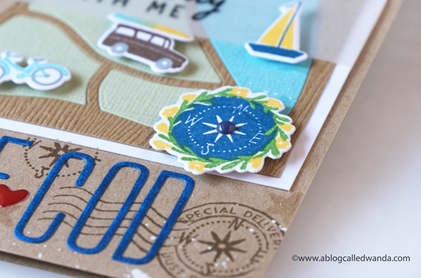 The Greetery new release destination summer july 2020. Maps stamps and dies and stencils. Destination stamp set, Destination Summer stamp set, Maps dies and stencils all from The Greetery. Cape Cod, Sedona, destination cards. Maps cards. Card layouts. Wanda Guess