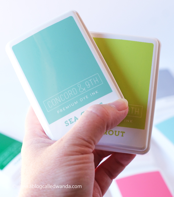 New ink pads from Concord and 9th. Sea Glass and Sprout