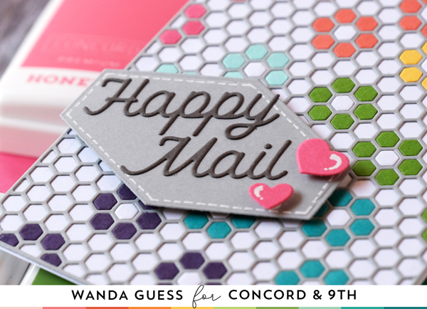 Concord & 9th, Concord and 9th, new color collection, new ink pads, new cardstock, hexagon designer dies, sew happy hearts dies, hexagon labels dies, card layouts, hexagon cards, wanda guess