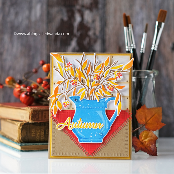 The Greetery new release fall 2020. Gathered Blessings release. Bittersweet Bouquet stamp set. Pitcheresque stamp set, coaster die, fall card ideas, The Greetery Design Team, Wanda Guess