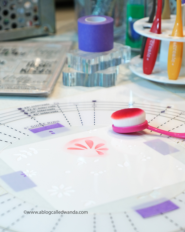 Penguin Palace new stencils system. Handmade card with distress inks and stencils. Card ideas. Wanda Guess