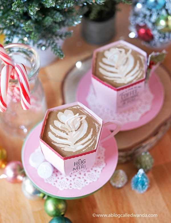 The Greetery new release Merry Makings. Holiday 2020 new stamps and dies. Winter, Holiday, Christmas ideas. 3d coffee mug dies, Hug in a Mug, Sweet Treats, S'more Holiday, Square Dance stencils. The Greetery design team Wanda Guess