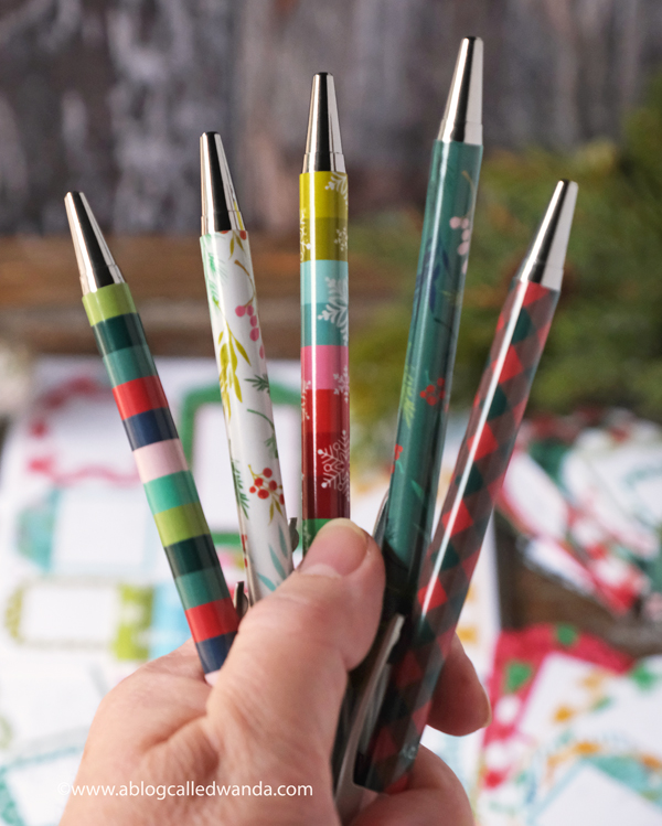 The Greetery Speed Tagging, Speed tagging paper, Christmas tags, pens, pretty pens, handmade christmas tags ideas, gift giving, handmade, Stamps and Dies from The Greetery, Wanda Guess