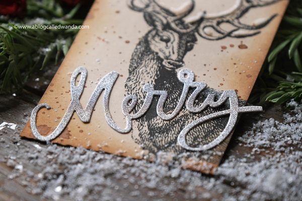 Tim Holtz, Christmas Tag, Sizzix, Handmade tags for Christmas, Vintage tags, Papercrafting, diy, crafts, stamping, die cutting, Make your own tags, Vintage crafting, wanda Guess, A Blog called Wanda