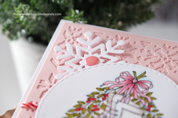 pink ink stamps ice skates, christmas card, taylored expressions sweater weather cutting plate, taylored expressions snowflakes, christmas card, stamping, copics, card ideas, handmade cards, snowflake dies, pink christmas cards, card layout, wanda guess, a blog called wanda