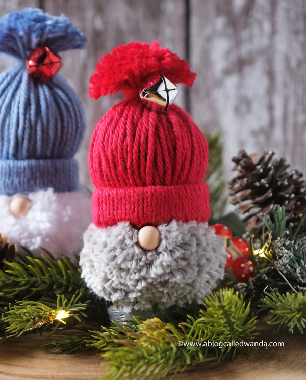 yarn, yarn gnome, gnomes, make it yourself, diy, christmas gnomes, kids crafts, bobble hats, handmade crafts for families, pom pom maker, pom pom projects, a blog called wanda