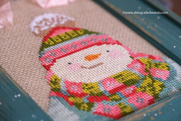 cross stitching, cross stitch, counted cross stitch, teresa kogut, stylin snowman pattern, dmc floss, ideas for framing cross stitch, wanda guess