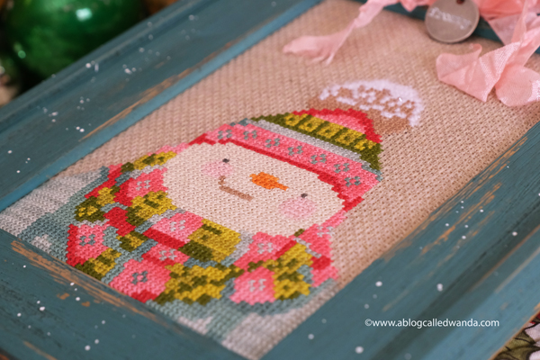 cross stitching, cross stitch, counted cross stitch, teresa kogut, stylin snowman pattern, dmc floss, ideas for framing cross stitch, wanda guess