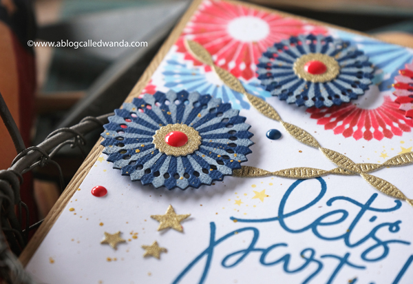 The Greetery Pinwheel Party Stencils and Pinwheel Party Dies. The Greetery New Release. Fourth of July card ideas. Banners and Twisted Crepe Die set. Party cards and invitations. 4th of July card ideas. The Greetery Design Team Wanda Guess
