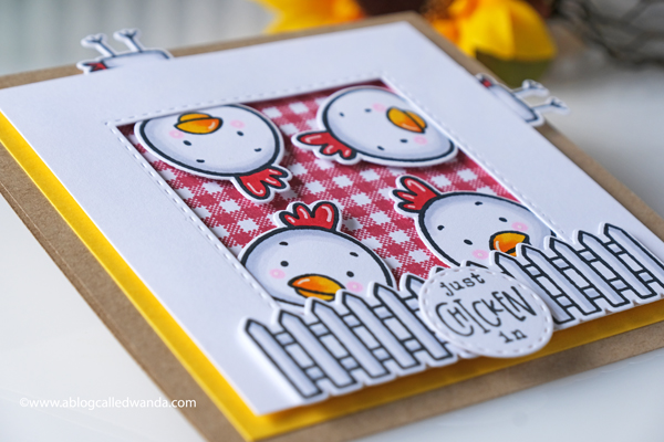 Taylored Expressions Card Kit, Farm Fresh Card Kit, Copics, Stencils, action wobbles, farm theme, gingham stamp, stamping, happy cards, card layouts, wanda guess for Taylored Expressions.