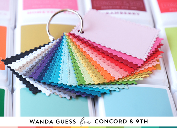 Concord & 9th, Concord and 9th, new color collection, new ink pads, new cardstock, Concord & 9th turnabout stamps, Kite turnabout, Kite stamp set, Kite dies, Summer card, Summer colors, Handmade cards with stamps and dies, Card layout ideas, cardmaking bloggers, fun stamp ideas, wanda guess. Concord & 9th Buttercup ink, Honeysuckle ink, Midnight Ink, Aqua Sky ink