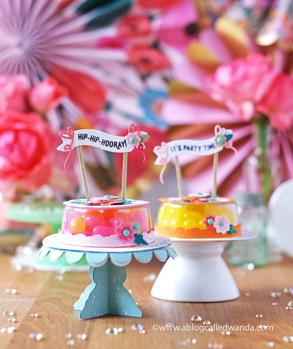 The Greetery new release. Confetti Collection. Cake Pops Dies, Cake Stand Dies, Cake Pops Banners, Cake Pops sentiments. Birthday party favors and ideas. Treat containers stamping and die cutting. The Greetery Design Team Wanda Guess