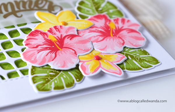 sunny studio stamps, new release, summer, tropical, hawaii, stamps, dies, coastal cuties stamp set, hawaiian hibiscus stamp set, plumeria stamp set, best fishes stamp set, flamingos stamp set, copics, summer card ideas, handmade cards, embossing, fun stamps, card ideas and layouts, copic markers tips, wanda guess