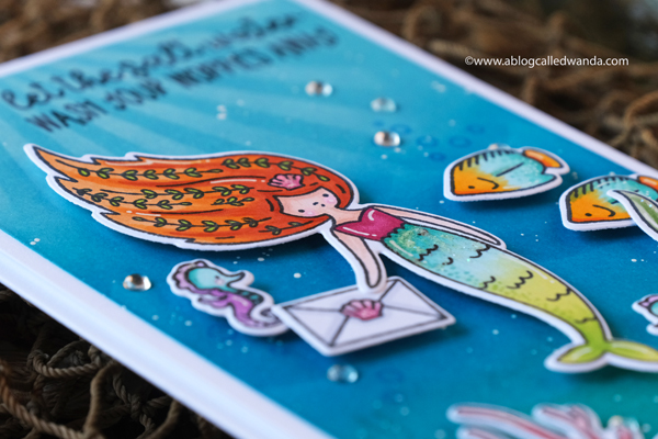 waffle flower mermaid card