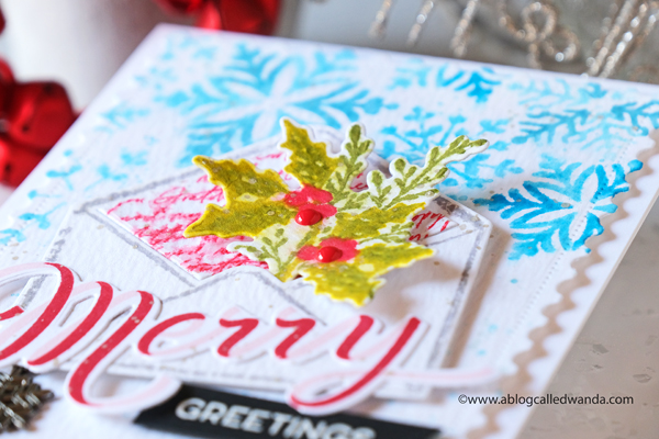 The Greetery new release Merry Makings. Holiday 2020 new stamps and dies. Christmas, winter, holiday. Merry Sprigs, Written in Ribbons, Wood Slices dies, Banner and Bough Stencils and stamps, handmade, design team, wanda guess