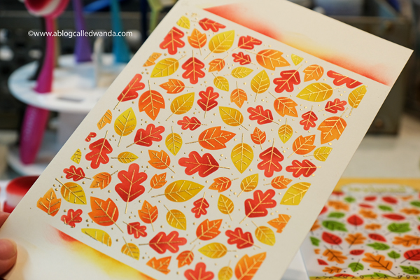 Taylored Expressions Fall Foliage Background stamps and stencils combo