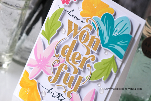 The Greetery new release Winter Wanderer Collection. Boho Banner Dies, Bigger Blooms, Macrame Dies, handmade cards, Opposites Attract stamp set, Simply Wonderful stamp set. Stamps and dies from The Greetery. Boho chic cards. DIY. Wanda Guess