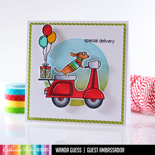 catherine pooler, catherine pooler club sursee, catherine pooler designs, cute cards, copics, handmade, birthday cards, rainbow stamps, cheerful, cas cards, card layouts, card design ideas, copic coloring tips, club sursee, stamping, die cutting, wanda guess