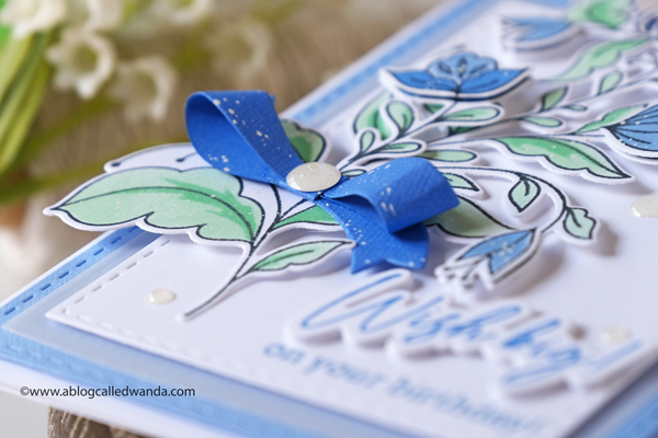 pinkfresh studio, pinkfresh studio folk garden, pinkfresh studio stamps and dies, florals, flowers, stencils, floral card, birthday card, pinkfresh studio blog hop, handmade, spring, bow dies, wanda guess, a blog called wanda