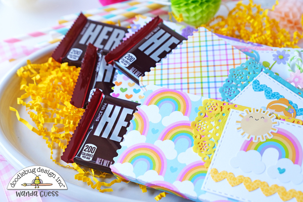 doodlebug papers, doodlebug fairy garden, doodlebug scrapbooking, jaded blossom dies, jaded blossom candy bar slider die, candy bar wrapper die, party favors, candy bar favors, cardmaking, scrapbooking, party decor, treats, handmade, diy, wanda guess, a blog called wanda