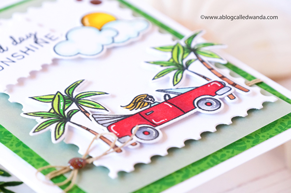 ellen hutson, new stamp release, essentials by ellen, good day stamp set, copics, summer, cards, diy, card ideas, Ellen Hutson new release, palm trees, handmade, Wanda Guess, A Blog Called Wanda