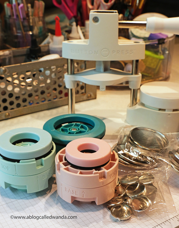we r memory keepers button press, button maker, pin maker, diy, crafts, doodlebug blog, doodlebug cute and crafty collection, make your own flair, make your own buttons, paper, stickers, handmade, buttons for scrapbooking, cards, craft ideas, wanda guess, a blog called wanda, doodlebug design paper