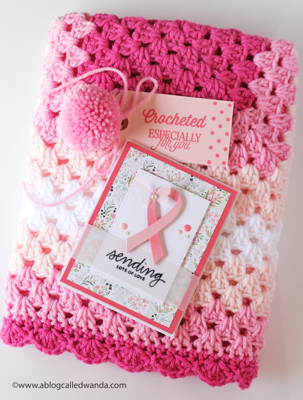 simon says stamp awareness ribbon die cut, breast cancer ribbon, breast cancer support card, diy, scrapbooking, cardmaking, ideas for breast cancer support, granny square blanket, pink ombre blanket, crochet, scallop border on blanket, papertrey ink made with love stamp set, handmade, crafts, breast cancer gifts, wanda guess, a blog called wanda simon says stamp awareness ribbon die cut, breast cancer ribbon, breast cancer support card, diy, scrapbooking, cardmaking, ideas for breast cancer support, granny square blanket, pink ombre blanket, crochet, scallop border on blanket, papertrey ink made with love stamp set, handmade, crafts, breast cancer gifts, wanda guess, a blog called wanda