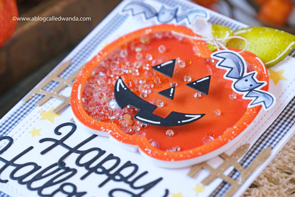 pretty pink posh, pretty pink posh new release, pretty pink posh halloween stamps and dies, halloween cards, halloween ideas, shaker card ideas, pumpkin shaker card, halloween card with stamps, stamping, make your own cards, crafts, halloween crafts, wanda guess, a blog called wanda