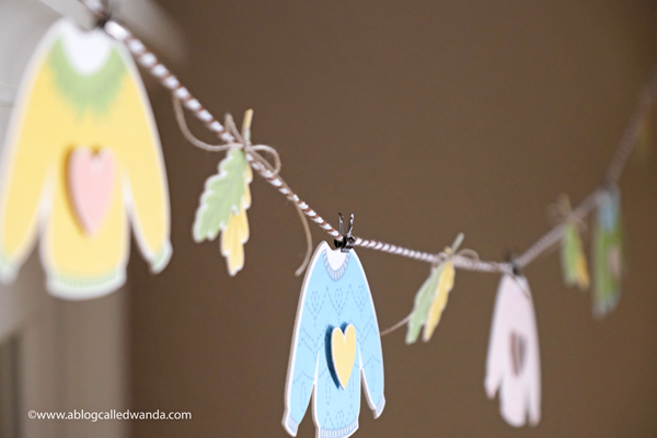 pigment craft co, pigment stamps and dies, pigment sweater weather, pigment latte art, sweater garland, paper garland. autumn card, fall card, sweater stamps and dies, pigment fall wreath stamp set, make your own garland, fall home decor, wanda guess, a blog called wanda