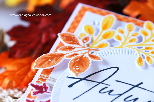 the greetery, stamps and dies, the greetery stamps, the greetery leaf and blade, the greetery fall, new release, stamps, dies, stencils, plaid, tartan builder, rustic wreath, curio collection, leaves, gingham, fall card ideas, card layouts, greetery design team, wanda guess, a blog called wanda