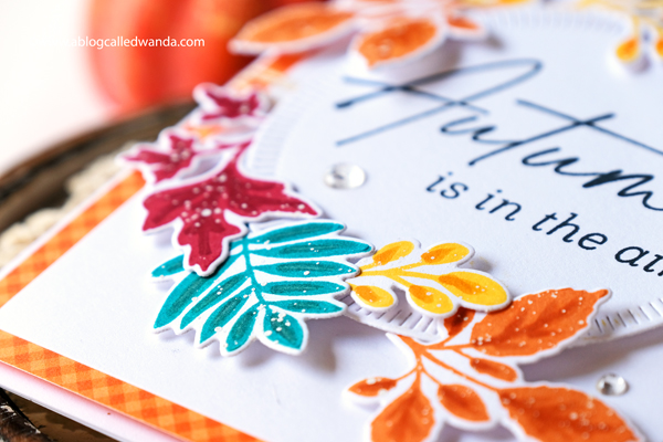 the greetery, stamps and dies, the greetery stamps, the greetery leaf and blade, the greetery fall, new release, stamps, dies, stencils, plaid, tartan builder, rustic wreath, curio collection, leaves, gingham, fall card ideas, card layouts, greetery design team, wanda guess, a blog called wanda