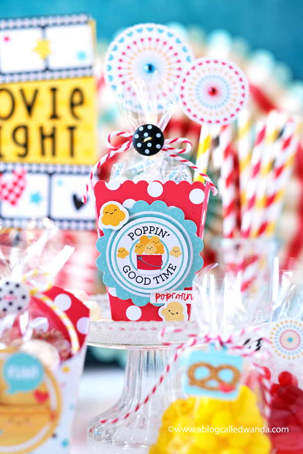 doodlebug, doodlebug design, doodlebug paper, doodlebug fun at the park, fun at the park collection, disney scrapbooking, disney paper, movie night party ideas, movie night treats, popcorn box die, fry box die, diy, crafty ideas, scrapbooking, fun crafts for kids, wanda guess, a blog called wanda
