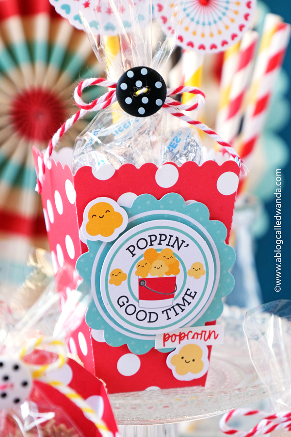 doodlebug, doodlebug design, doodlebug paper, doodlebug fun at the park, fun at the park collection, disney scrapbooking, disney paper, movie night party ideas, movie night treats, popcorn box die, fry box die, diy, crafty ideas, scrapbooking, fun crafts for kids, wanda guess, a blog called wanda