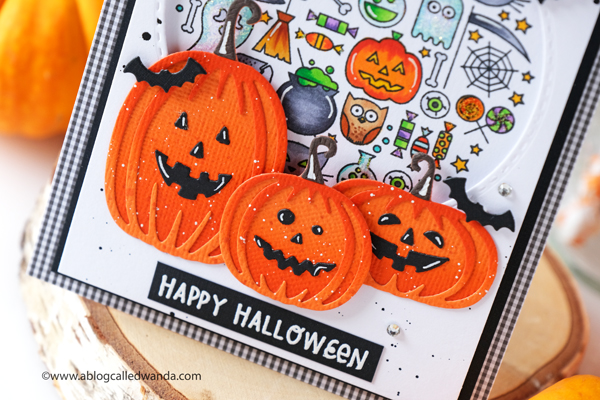 taylored expressions, taylored expressions stamps and dies, taylored expressions layer it pumpkins, taylored expressions halloween, halloween cards, thanksgiving, fall, autumn, handmade cards, stencils, autumn array stencils, halloween circle stamp set, copic markers, diy cards, crafts, card ideas, card layouts, wanda guess, a blog called wanda