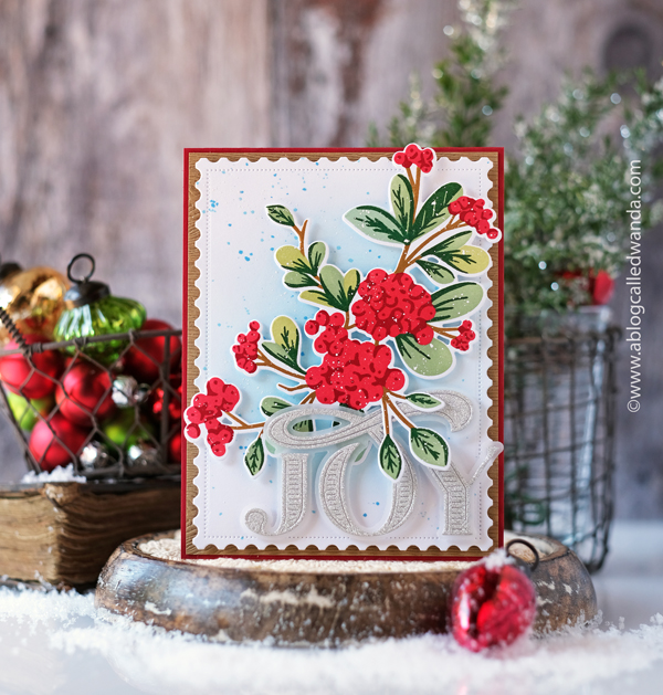 the greetery, christmas time collection, christmas release, new release, winter, holiday, the greetery stamps and dies, winterberry bouquet, stencils, stamps, dies, christmas cards, cathedral die, pine wisps,abundand joy die, hot foil, opposites attract, wanda guess, a blog called wanda
