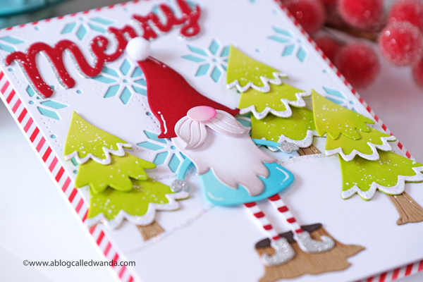 spellbinders, spellbinders stamps, spellbinders dies, thanksgiving, fall, holiday, winter, christmas gnome, dancin gnome dies, nichol spohr spellbinders, cards, card ideas, fall cards, gnome card, simon says stamp, wanda guess, a blog called wanda