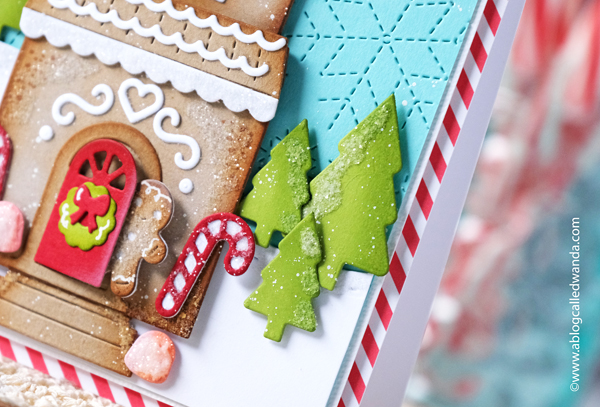 lawn fawn stamps and dies, lawn fawn build a house, lawn fawn gingerbread house, lawn fawn scalloped treat box, lawn fawn christmas, lawn fawn stitched snowflake background, lawn fawn winter, lawn fawn card ideas, lawn fawn christmas, card ideas, make your own christmas card, wanda guess, a blog called wanda, distress ink, rock candy glitter