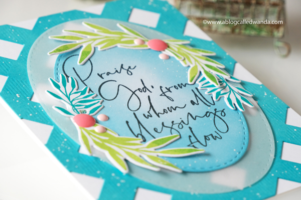 The Greetery new release fall 2020. Gathered Blessings release. All Blessings Flow stamp set, square dance die, faith card, card ideas, The Greetery Design Team, Wanda Guess