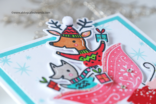Pinkfresh Studio winter 2020 new release. Pinkfresh Studio Sleigh Bells, Pinkfresh Studio Our home to yours, copics, Christmas card ideas, stamping, die cutting, wanda guess, blog hop