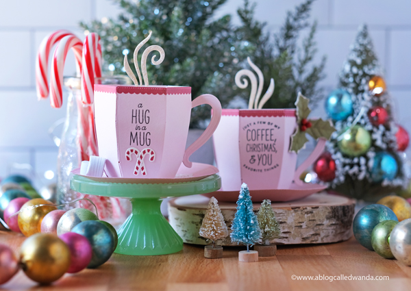 The Greetery new release Merry Makings. Holiday 2020 new stamps and dies. Winter, Holiday, Christmas ideas. 3d coffee mug dies, Hug in a Mug, Sweet Treats, S'more Holiday, Square Dance stencils. The Greetery design team Wanda Guess