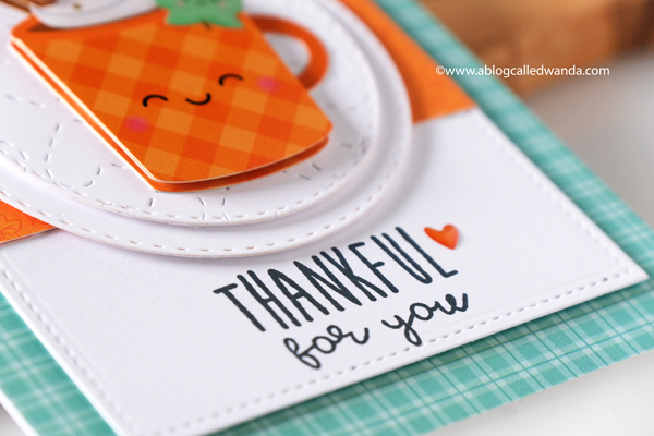 Doodlebug paper, Doodlebug stamps, Doodlebug Pumpkin Spice, stamping, die cutting, Doodle pops, Pumpkin Spice Latte, crafting, handmade cards, cardmaking, card ideas, card layouts, Fall cards, Wanda Guess, A Blog Called Wanda