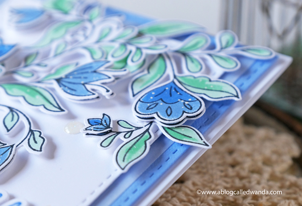 pinkfresh studio, pinkfresh studio folk garden, pinkfresh studio stamps and dies, florals, flowers, stencils, floral card, birthday card, pinkfresh studio blog hop, handmade, spring, bow dies, wanda guess, a blog called wanda