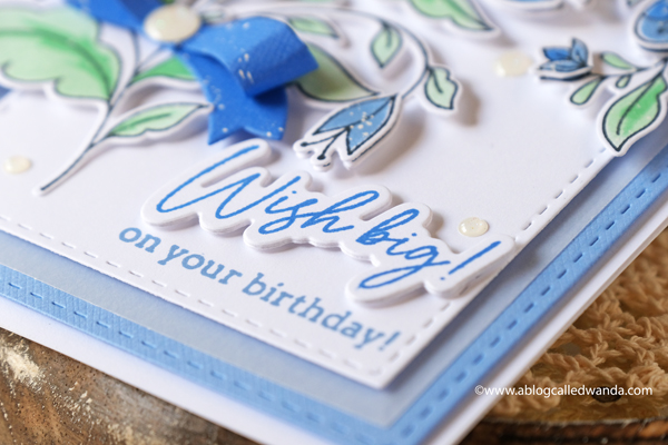 pinkfresh studio, pinkfresh studio folk garden, pinkfresh studio stamps and dies, florals, flowers, stencils, floral card, birthday card, pinkfresh studio blog hop, handmade, spring, bow dies, wanda guess, a blog called wanda