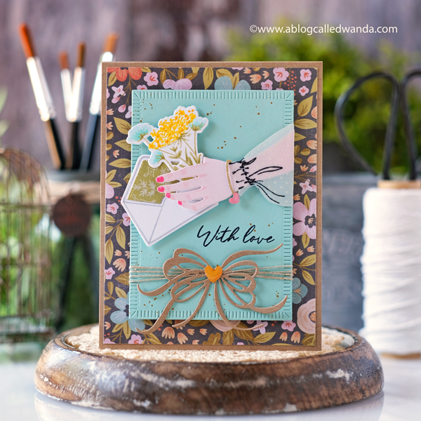 The Greetery, The Greetery Spring Market, The Greetery new release, The Greetery stamps and dies, stamping, die cutting, cardmaking, card ideas, stamping, make your own cards, Tulips botanicuts, Flowers, Market Basket Die, Holding Hands stamp set, Flower market bouquet, inks, wanda guess, a blog called wanda