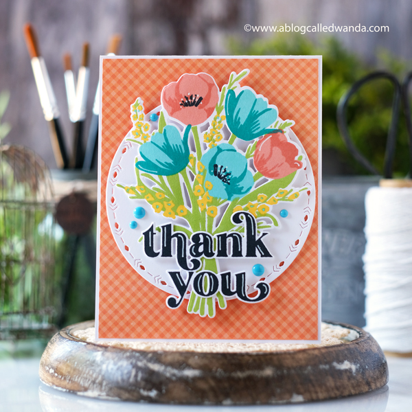 The Greetery, The Greetery Spring Market, The Greetery new release, The Greetery stamps and dies, stamping, die cutting, cardmaking, card ideas, stamping, make your own cards, Tulips botanicuts, Flowers, Market Basket Die, Holding Hands stamp set, Flower market bouquet, inks, wanda guess, a blog called wanda