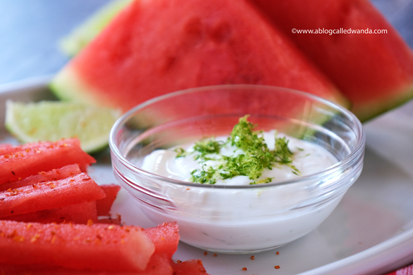 watermelon, watermelon fries, watermelon recipes, coconut dip, lime dip, pinterest recipes, summer snacks, snacks, tajin, tajin ideas, pottery barn, healthy, super foods, easy healthy snacks, watermelon ideas, made from pinterest, wanda guess, a blog called wanda