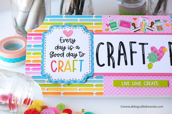 Doodlebug Design, Doodlebug Blog, Doodlebug Cute and Crafty Collection, Craft Room, Craft Room sign, craft themed paper, Crafting, Scrapbooking, DIY, Crafting, Paper Crafting ideas, Wanda Guess, A Blog Called Wanda