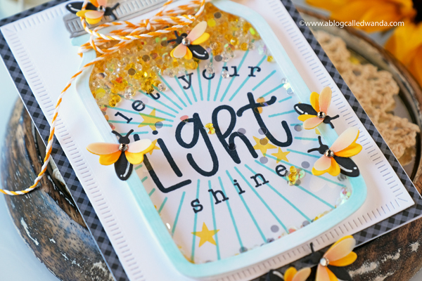 the greetery, the greetery new release, capturing summer collection, stamps, dies, jumbo jar, fireflies, Sitting Pretty dies, Shining Light stamp set, handmade cards, shaker card, card ideas, summer projects, wanda guess, a blog called wanda